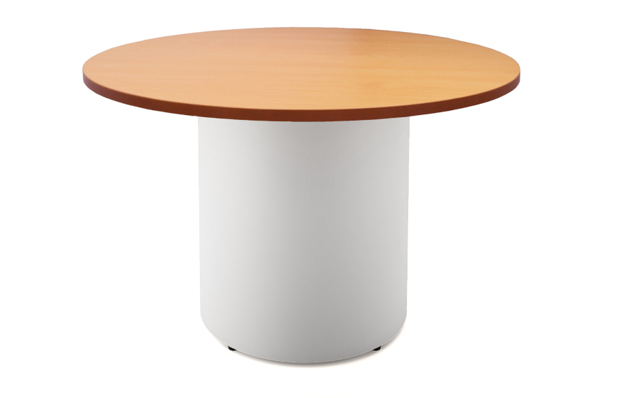 Beech Top With White Drum Base